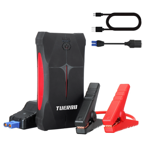 T-J01 Portable Car Emergency Jump Starter Powerbank 13800mAh 51.05wh Peak Current 1200A with LED Flashlight Waterproof - Image 2